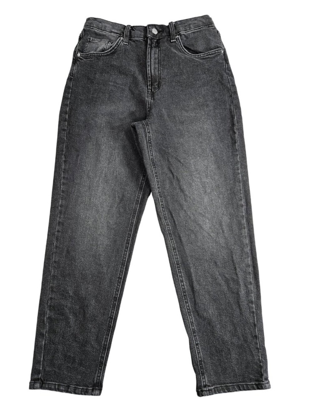 Wild Fable Highest Rise Mom Jeans Womens 8 Gray Charcoal Wash Stretch Denim